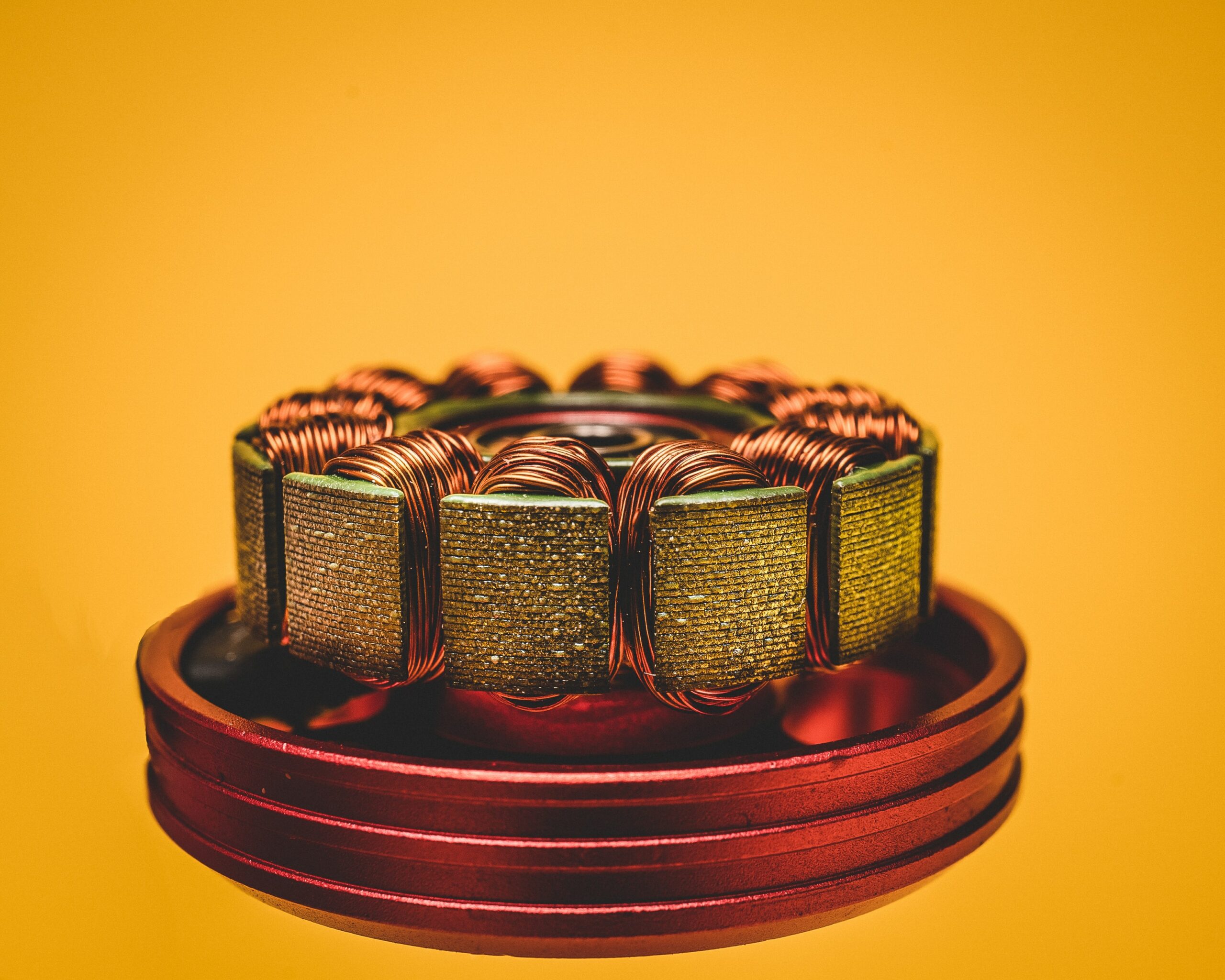 An Electric Motor With All It's Copper Windings